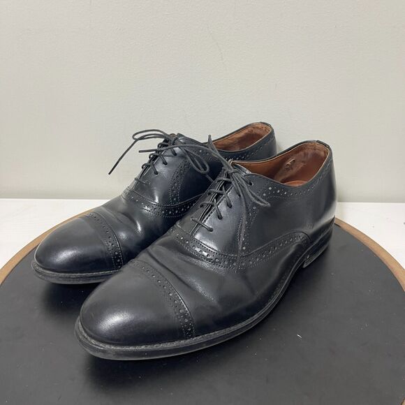 Allen Edmonds Shoes Men Size 8 Black Leather Cap Toe Oxford Dress Shoes Van Ness main image 7